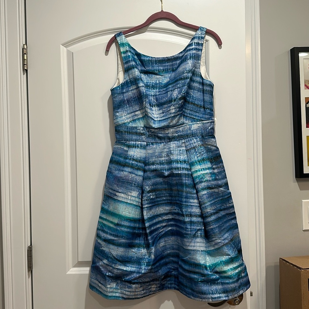 Never worn blue silver team and black sparkly dress